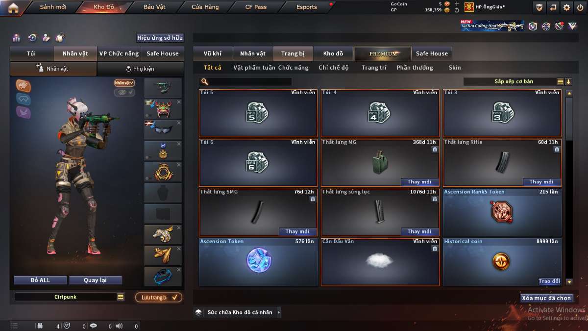 shop acc cf uy tin gia re
